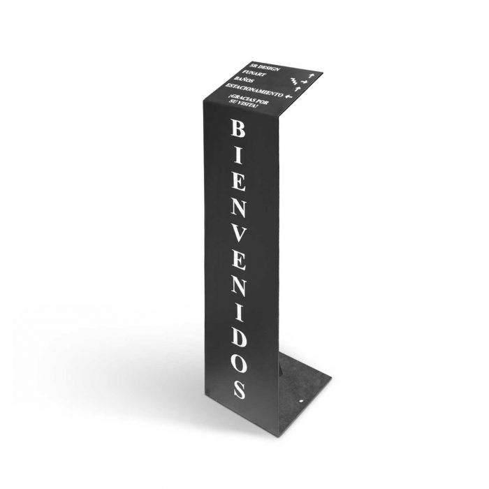 Tótem con texto en vinil